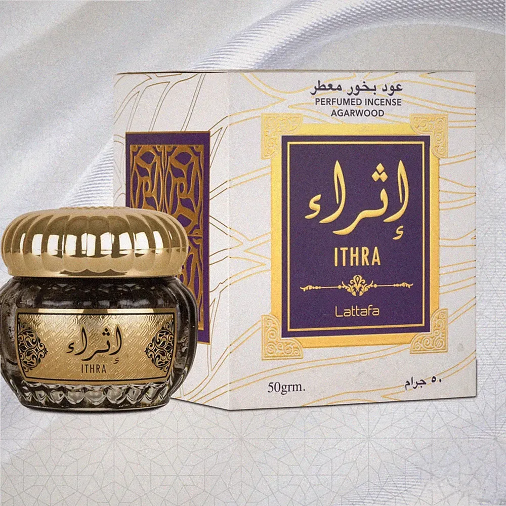 Lattafa ITHRA Oud Bakhoor Incense Agarwood 50gm Original Bakhour