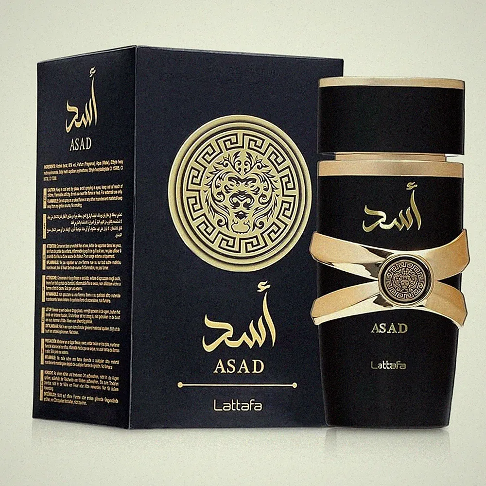 Lattafa Perfumes Asad 3.4 oz–Refreshing Oud and Musk Fragrances Eau De Parfum