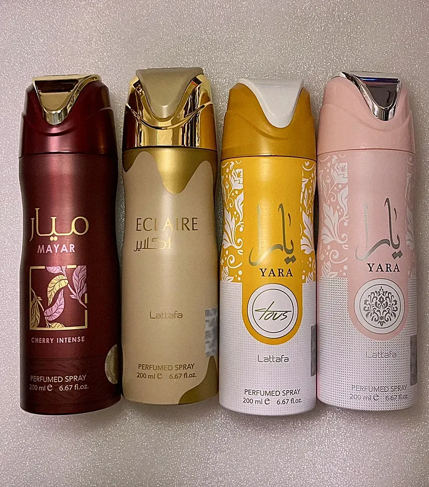 Lattafa Yara,Mayar,Eclaire Perfumes Body Spray 4 PCs,200 ML. NEW Original,Dubai