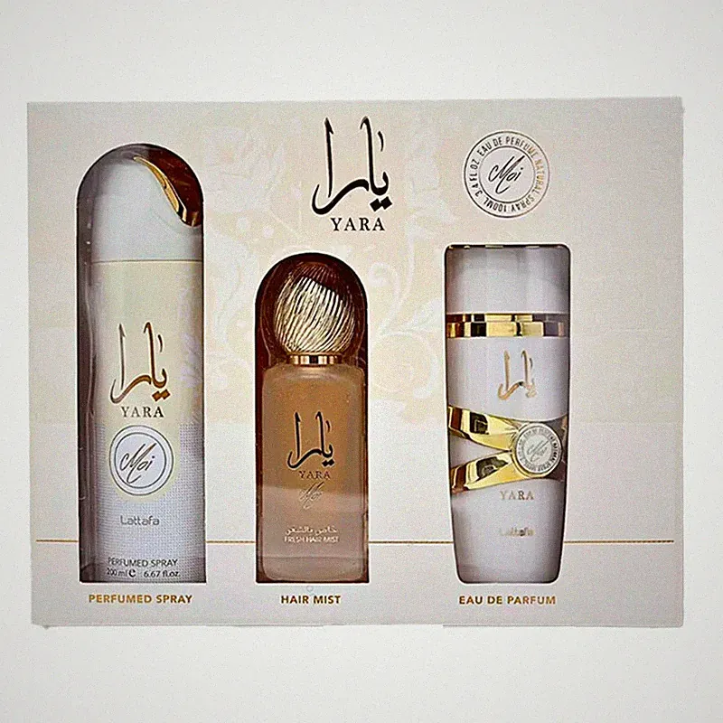 Lattafa Yara Moi 3 PCS Gift Set – 3.4oz EDP + 6.7oz Deo Spray + 1.7oz Hair Mist